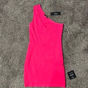 Lulu’s bright pink bodycon minidress, size Small